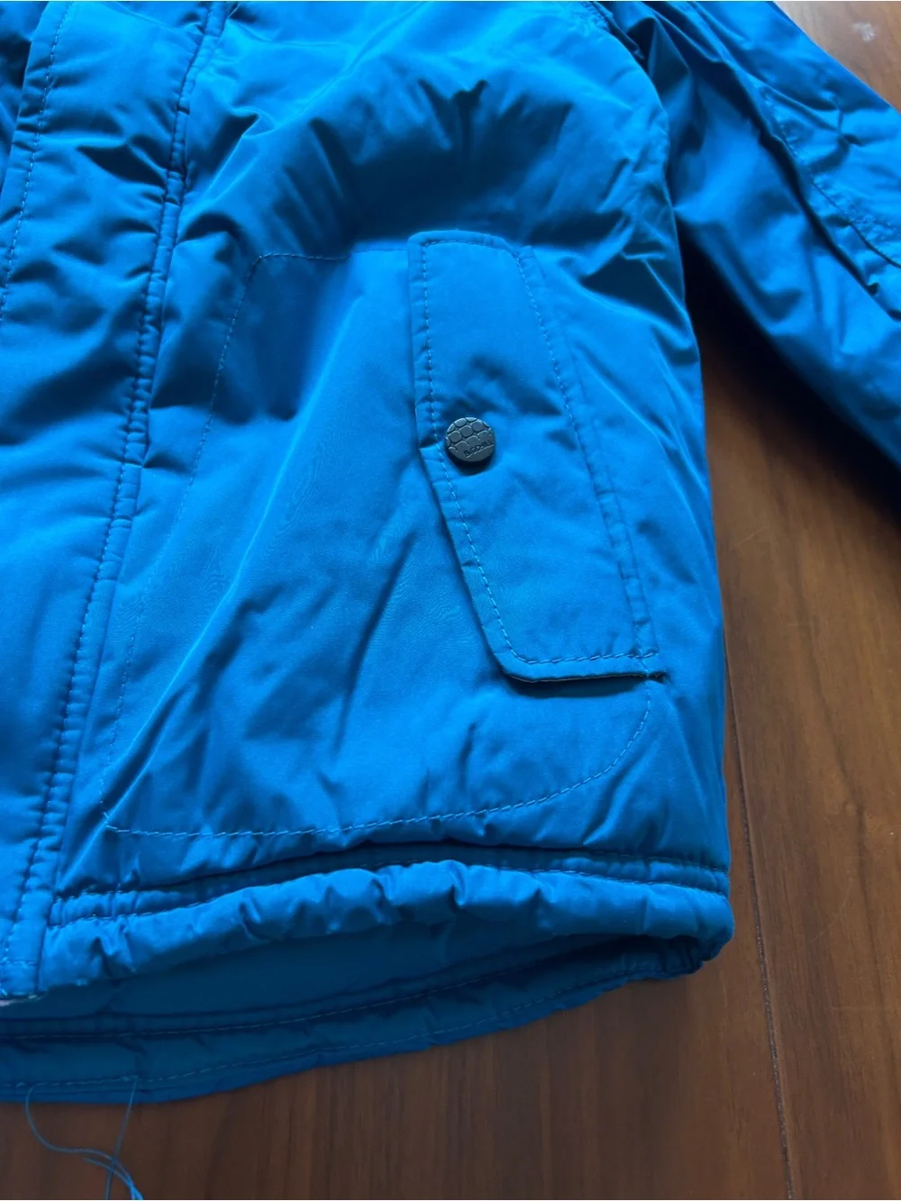 Boys Blue Hooded Ski Jacket Sz 5